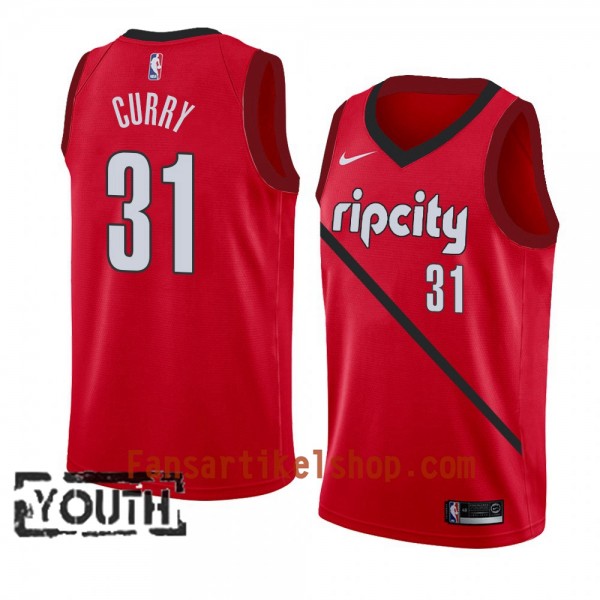 Portland Trail Blazers Trikot Seth Curry 31 2018-19 Nike Rot Swingman - Kinder